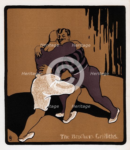 The Brothers Griffiths, theatre performers, late 19th century. Artist: Unknown