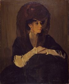 The Brown Veil (Portrait Of Mrs Harrington Mann), 1905. Creator: William Nicholson