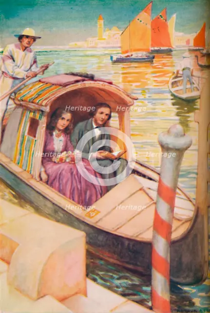'The Brownings in the Gondola City',  c1925. Artist: Arthur Percy Dixon.