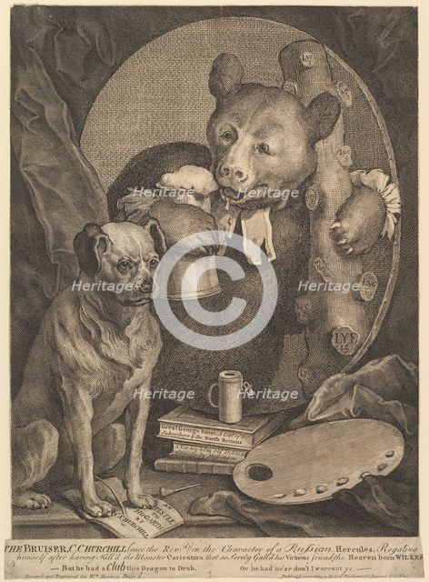The Bruiser (Caricature of Charles Churchill), August 1, 1762. Creator: William Hogarth.