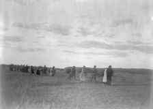 The brush-gatherers-Arikara, c1908. Creator: Edward Sheriff Curtis