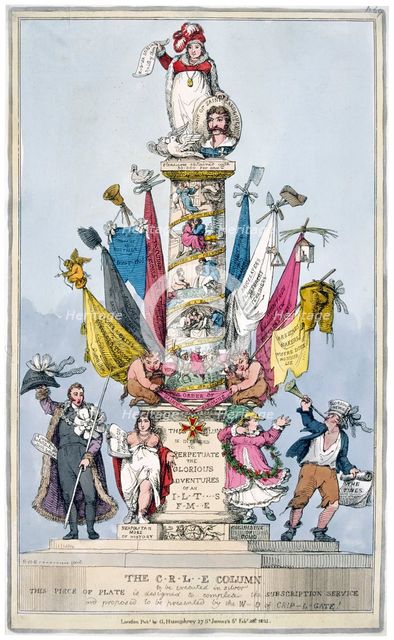 'The C-r-l-e Column', 1821. Artist: John Baker