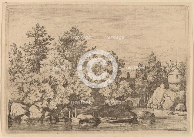 The Cudgel Dam and Covered Bridge, probably c. 1645/1656. Creator: Allart van Everdingen.