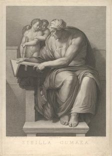 The Cumaean Sibyl after the fresco by Michelangelo in the Sistine Chapel, 1784-90. Creator: Giovanni Volpato