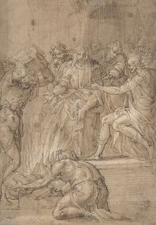 The Cumaean Sibyl before Tarquin the Proud, 16th century. Creator: Nicolò dell Abate