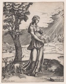 The Cumaean Sibyl, dated 1516. Creator: Agostino Veneziano