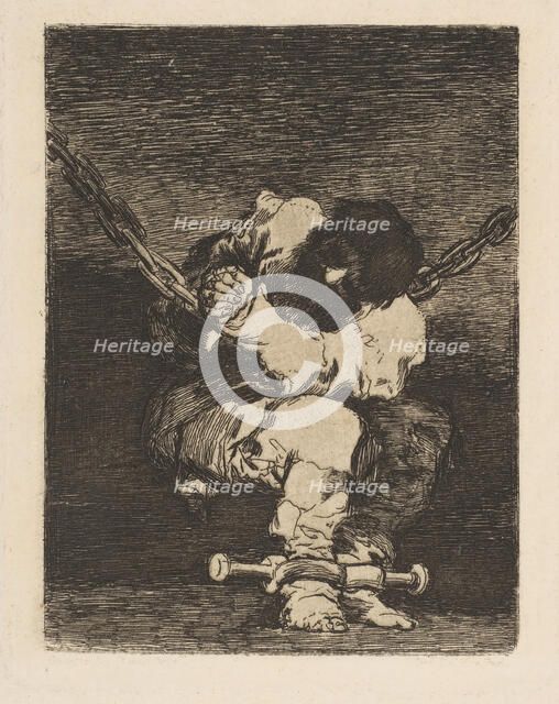 The custody is as barbarous as the crime (Tan bárbara la seguridad como el delito), ca. 1815. Creator: Francisco Goya.