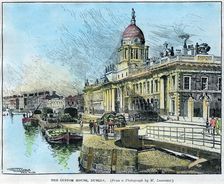 The Custom House, Dublin Ireland, c1890.Artist: Warwick Goble