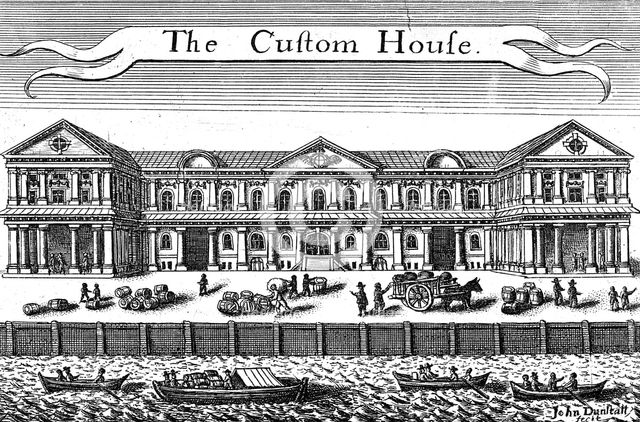 The Custom House, London, c1660. Artist: John Dunster
