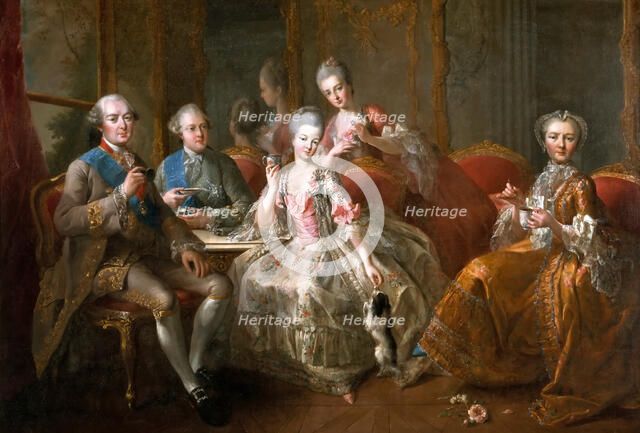 The Cup of Chocolate (The Penthièvre family). Artist: Charpentier, Jean-Baptiste (1728-1806)