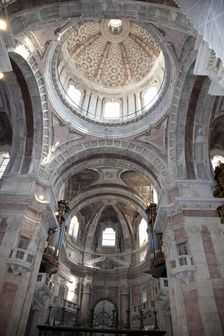 The cupola of the basilica in Mafra National Palace (Palacio de Mafra), Mafra, Portugal, 2009. Artist: Samuel Magal