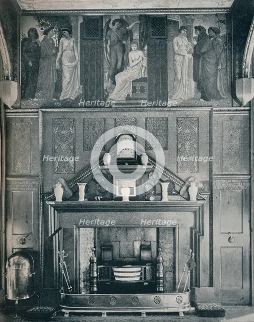 'The Cupid and Psyche Frieze at No. I Palace Green (North Wall)', c1898. Artist: Unknown.