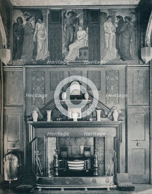 'The Cupid and Psyche Frieze at No. I Palace Green (North Wall)', c1898. Artist: Unknown.