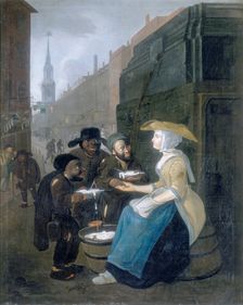 The Curds and Whey Seller, Cheapside c1730. Creator: Unknown
