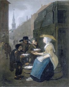 The Curds and Whey Seller, Cheapside c1730