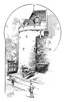 The Curfew Tower, Windsor Castle, 1895. Creator: Carl Hentschel