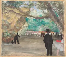 The Curtain, c. 1880. Creator: Edgar Degas