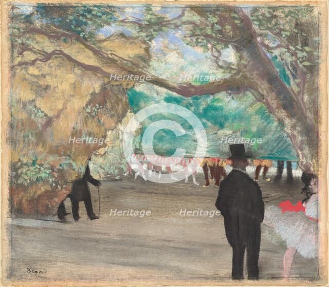 The Curtain, c. 1880. Creator: Edgar Degas.