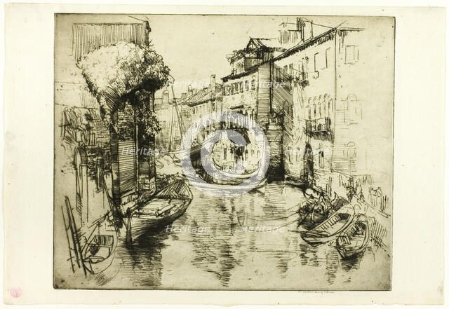 The Curved Canal, 1909. Creator: Donald Shaw MacLaughlan.