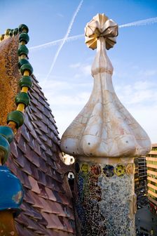 The curved rooftop of Batllo House, Barcelona, Spain, 2007. Creator: Samuel Magal