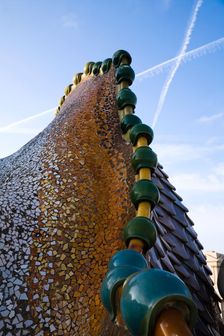 The curved rooftop of Batllo House, Barcelona, Spain, 2007. Creator: Samuel Magal