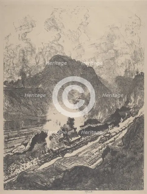 The Cut from Culebra, 1912. Creator: Joseph Pennell.