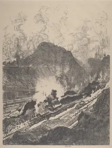The Cut from Culebra, 1912. Creator: Joseph Pennell