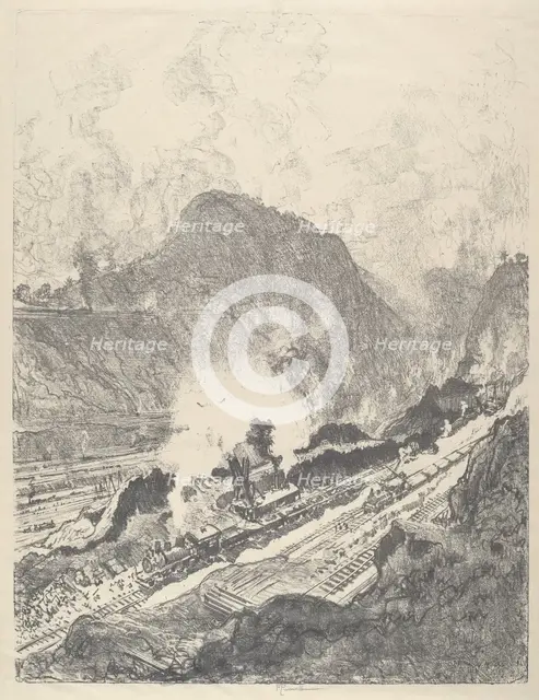 The Cut from Culebra, 1912. Creator: Joseph Pennell.