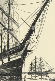 The Cutty Sark (1869), in Falmouth Harbour (1938)