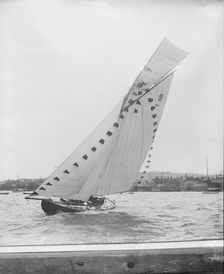 The cutter Mazurka sailing close-hauled. Creator: Kirk & Sons of Cowes
