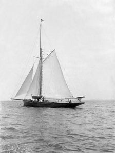 The cutter Monara under sail, 1914. Creator: Kirk & Sons of Cowes