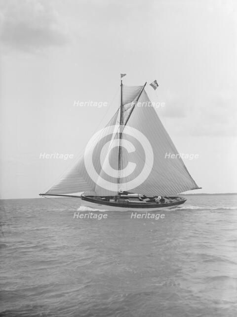 The cutter 'Nereid' under sail, 1912. Creator: Kirk & Sons of Cowes.