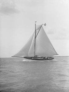 The cutter Nereid under sail, 1912. Creator: Kirk & Sons of Cowes