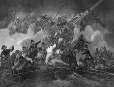 The cutting out of the corvette La Chevrette 21 July 1801 (c1857).Artist: J Rogers