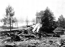 The Cyclone at Louisville, Kentucky, United States: the Waterworks, 1890. Creator: Unknown