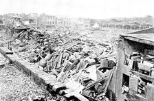 The Cyclone at Louisville, Kentucky, US: Tobacco Warehouse, Tenth Street and Main Street, 1890. Creator: Unknown
