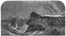 The Cyclorama - the Great Earthquake at Lisbon, 1850. Creator: Unknown