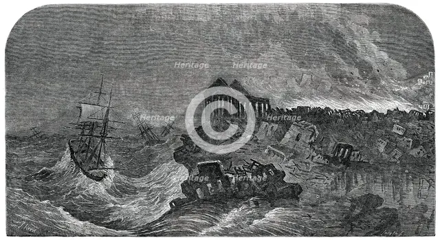 The Cyclorama - the Great Earthquake at Lisbon, 1850. Creator: Unknown.