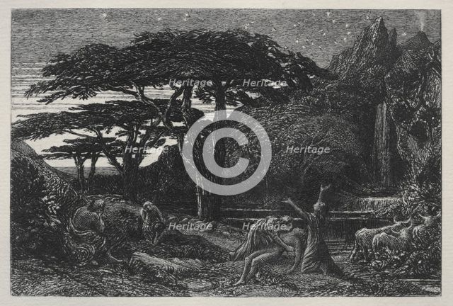 The Cypress Grove, 1883. Creator: Samuel Palmer (British, 1805-1881).