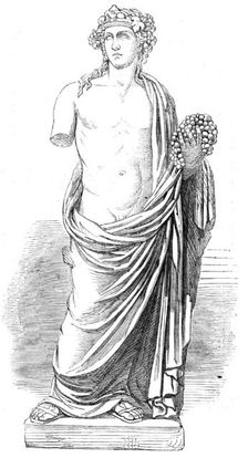 The Cyrene Marbles in the British Museum: Bacchus, 1861. Creator: Unknown