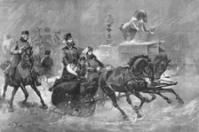 'The Czarina Driving Through St. Petersburg 1890. Creator: Unknown