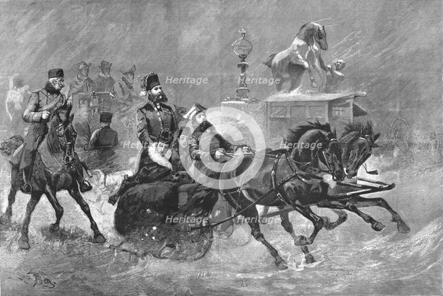 ''The Czarina Driving Through St. Petersburg', 1890. Creator: Unknown.