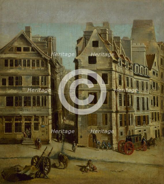 The Cabaret, image of Notre-Dame, Place de Greve, current Place de l'Hotel de Ville, 1751. Creator: Nicolas Raguenet.