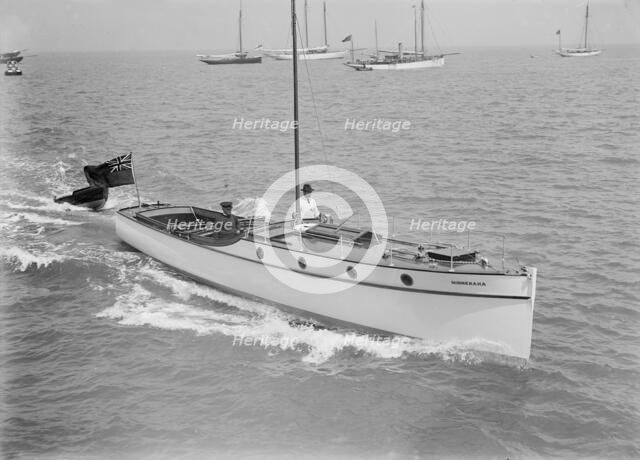 The cabin cruiser 'Minnehaha', 1914. Creator: Kirk & Sons of Cowes.