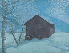 The cabin in the snow. Creator: Lindh, Bror (1877-1941)