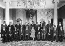 The Cabinet formed in May 1979, Pillared Room, No 10 Downing Street. Creator: Unknown