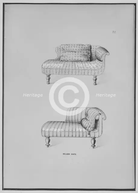 The Cabinet Maker's Sketch Book of Plain and Useful Designs, 1820-50., 1820-50. Creator: Thomas King.