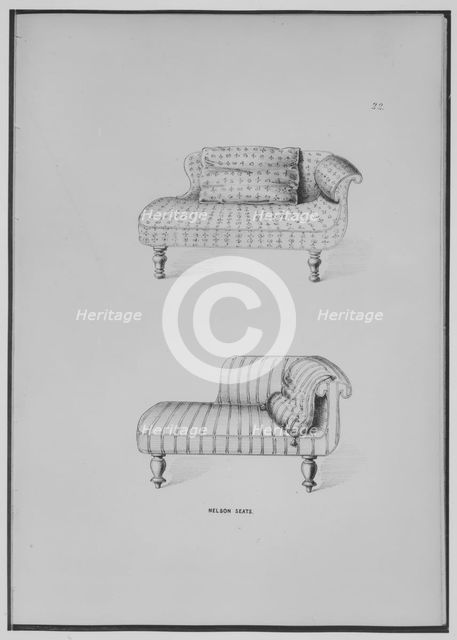 The Cabinet Maker's Sketch Book of Plain and Useful Designs, 1820-50., 1820-50. Creator: Thomas King.