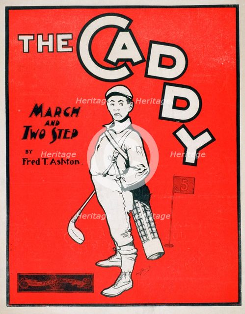 "The Caddy", sheet music cover, 1900. Creator: Owen T Reeves.