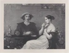 The Café, 1840. Creator: François-Joseph-Aimé de Lemud